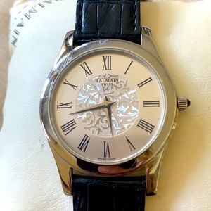 BALMAIN SWISS WATCH- Pierre Balmain with leather strap